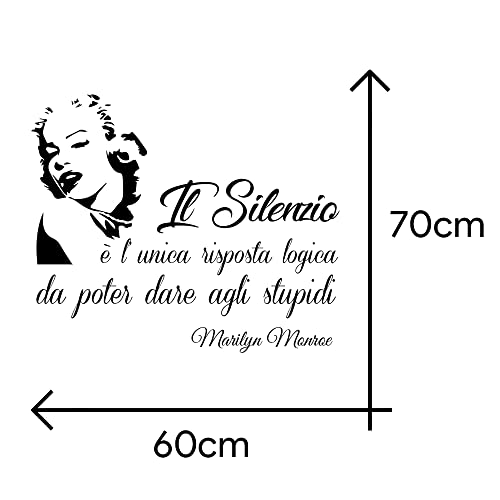 Adesivo Murale - Marilyn Monroe il silenzio è