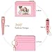 Sodsay RFID Wallet Women Card Case Slim Front Pocket Wallet for Women Credit Card Holder with Keychain(CH Pink)