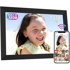 10.1 Inch WiFi Digital Photo Frame, Built-In 32GB Smart Cloud Digital Picture Frames with 1280×800 IPS Touch Screen, Auto-Rotate