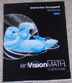 Paperback Interactive Homework Workbook, Grade 3 (enVision Math) California Book