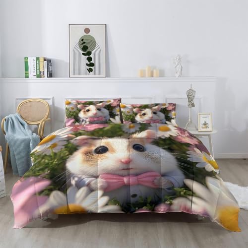 Couette 140x200 cm ultra douce et lavable en machine avec 2 taies