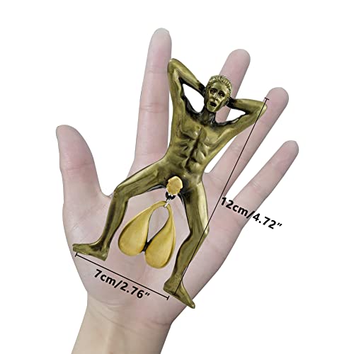 Eygrang Door Knocker Men Satyr Creative Door Ring Hanging Doorbell Pendant, Funny Balls Door Knocking Ornaments Vintage Roman Style Home Decoration Hardware Accessories For Door Wall B #TOP1