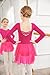 Arshiner Kids Girls Classic Long Sleeve Leotard Dance Ballet Dress Rose Red