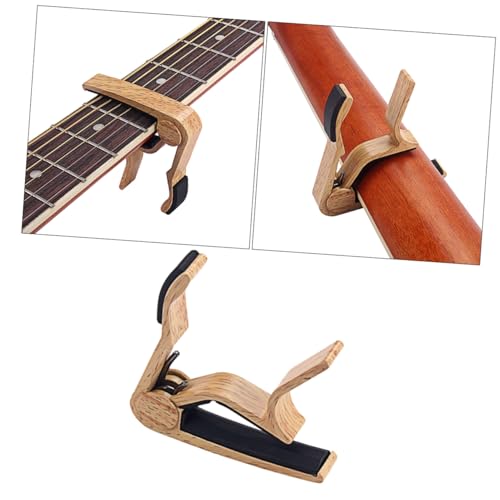 ERINGOGO Wood Color Guitar Capo Clamp for String Acoustic Electric Guitar Ukulele Easy Repositioning for Beginners Professionals