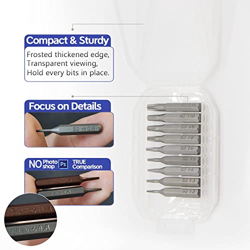 Hompower Precision S2 Steel 4Mm Screwdriver Bit Set 38Pcs - Phillips 000 00 And More, Flathead, Torx 2 3 4 5 6, Torx Security, Pentalobem, Hex, Tri-Wing, Triangle, U-Shaped Bits In Case Collection #TOP2