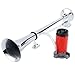 Yaetek 12V Single Trumpet Air Horn Chrome + Compressor Super Loud 150db For Truck Lorry Boat VAN Train