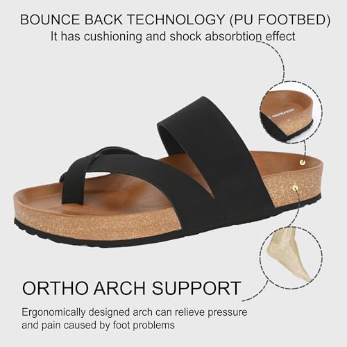 Image of Centrino Men's Berkin-Style Slip-On Sandals | Open Toe Design | Soft PU Footbed | Lightweight & Comfortable | Arch Support | On-Grip Sole | Casual Outdoor Wear (6864)