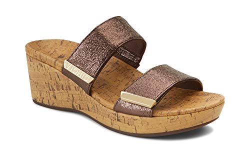 Vionic Women's Atlantic Pepper Adjustable Platform Sandal - Ladies Wedge with Concealed Orthotic