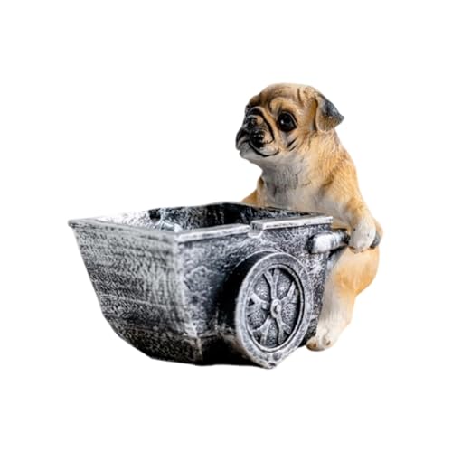 BABIBAOBEI Cenicero con diseño de contención de cenizas de resina para uso en interiores y exteriores, bandeja apta para ventilación