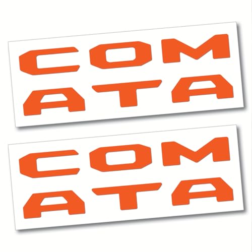 Image of (2 Sets) Prime Series UV Weatherproof Vinyl Decals for Glove Box Dashboard Letter Inserts Compatible fits Tacoma 2016-2023 (Gloss Orange)