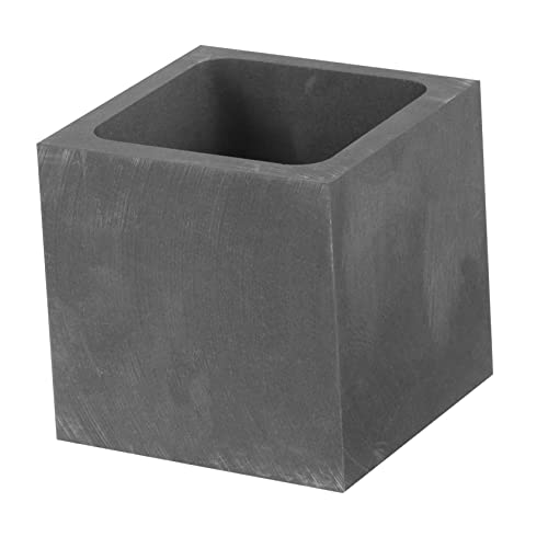 Cabilock Molde De Grafito Para Fundición De Metales Molde Lingote Dorado y Plateado Para Fundir y Refinar Cobre Aluminio Aluminio Volumen Resistente y Duradero