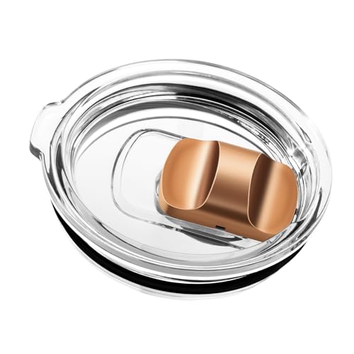 Ember Travel Mug 2 Lid Replacement: Enhance Your Coffee Experience Effortlessly 8 Magnetic Slider Replacement Mug Lid Compatible with Ember First and Second Generation Mugs, 14 oz, Splash-Proof, (Copper