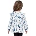 ODAWA Kids Double Ruffle Long Sleeve Blouse, Butterflies Blue White Baby Girl Cotton Blouse 4T
