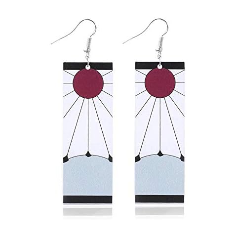 Kamado Tanjiro Hanafuda Earrings - SONGCHANGJEWELRY Cover