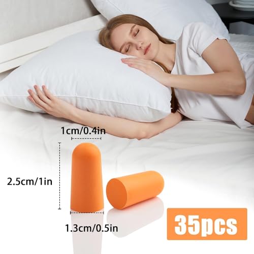 35 Paar Ohrstöpsel 37db Gehörschutzstöpsel Orange Earplugs Ohrenstöpsel Schlafen Wiederverwendbar Geräuschunterdrückende Lärmschutz Ohrstöpsel Zum Schnarchen Geräuschunterdrückung Lernen Reisen Laute