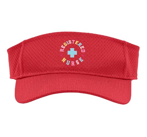 Registered Nurse Healthcare Hospital Nurse Week Nursing RN Sport Sun Visor, Adult, One Size, Red