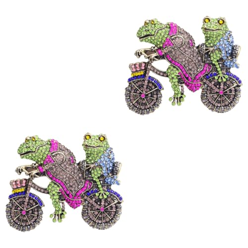 Broche grenouille Healvian en émail coloré pour sublimer vos vêtements avec style