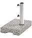 Produktbild Dehner Sonnenschirm-Ständer, eckig, ca. 45 x 28 x 7.5 cm, 25 kg, Granit/Edelstahl, grau/schwarz/Silber