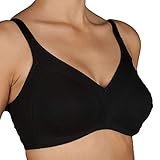  Selene Sujetador Copa D de algodón sin Aros Blanca D - Negro, 90