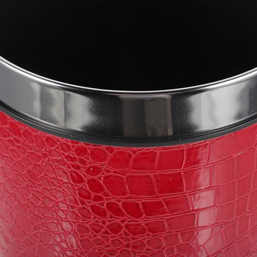Caneca de basura grande 12L con anillo acero rojo miniatura 4