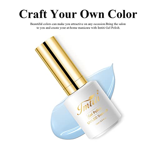 Gel de uñas color azul claro 0.5 Fl Oz IMT-E8-LBJ miniatura 2