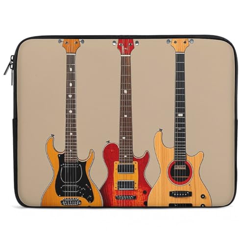 Housse ordinateur portable 10-17 pouces Guitars antichoc ultra fine en néoprène