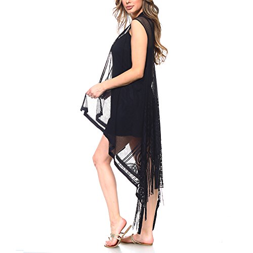 Women's Summer Beachwear Cover Up Draped Vest and Cardigan