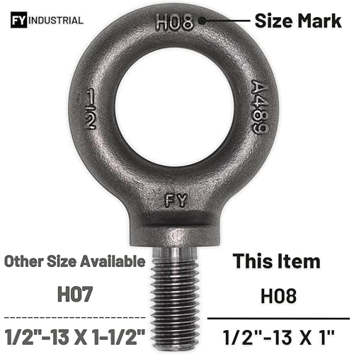 Image of 2 Pcs Lifting Shoulder Eye Bolts 1 /2 inch-13 X 1