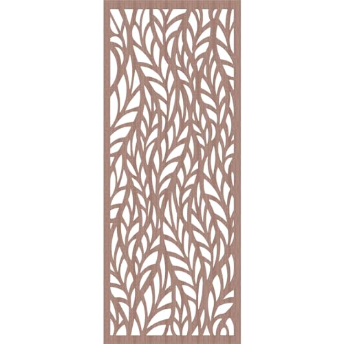 Image of Ortonville Decorative Pierced Fretwork Wood Wall Panels, 31 3 /8 inchW x 79 3 /8 inchH x 3 /8 inchT, Walnut