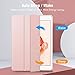 Fintie Hybrid Slim Case for iPad 9th / 8th / 7th Generation (2021/2020 / 2019) 10.2 Inch - [Built-in Pencil Holder] Shockproof Cover with Clear Transparent Back Shell, Rose Gold