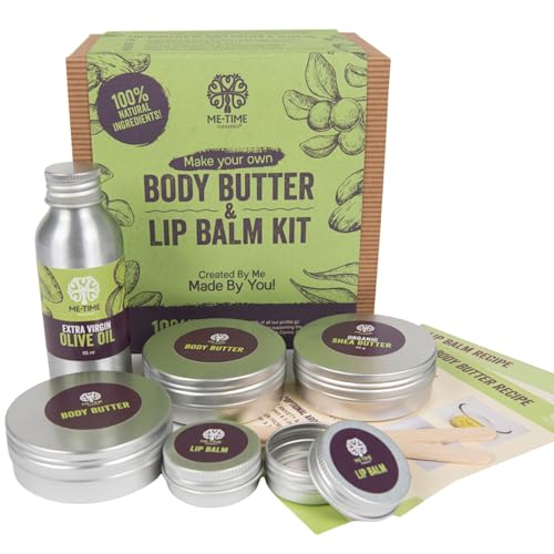 Make your own Lip Balm & Body Butter Making Kit – craft birthday gift for girls and teenage girls. Inc Recipe Cards and Step by Step Video Tutorials. Me Time Therapies