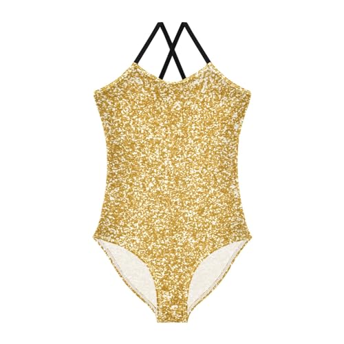 Soft Prismatic Rainbow Gradient Girls Swimming Suit with Adjustable Shoulder Strap, 3-10T Beach Apparel