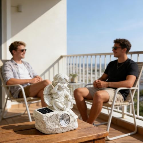 Statue d'ange LED déco de jardin extérieur résistant aux intempéries pour terrasse - 3
