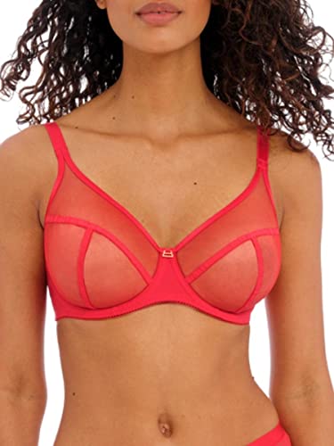 Soutien-Gorge avec Armatures Freya 85F Snapshot Rouge Transparent pour Poitrine Généreuse