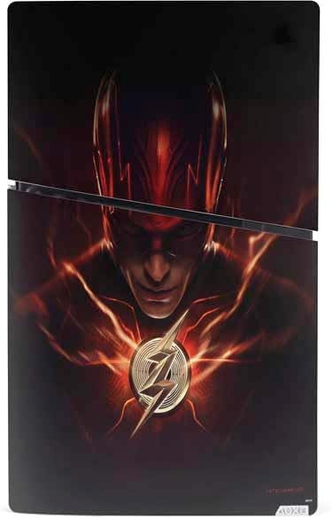Skinit Decal Gaming Skin Compatible with PS5 Slim Digital Edition Console - Officially Licensed DC Comics The Flash Movie: The Flash Poster Design