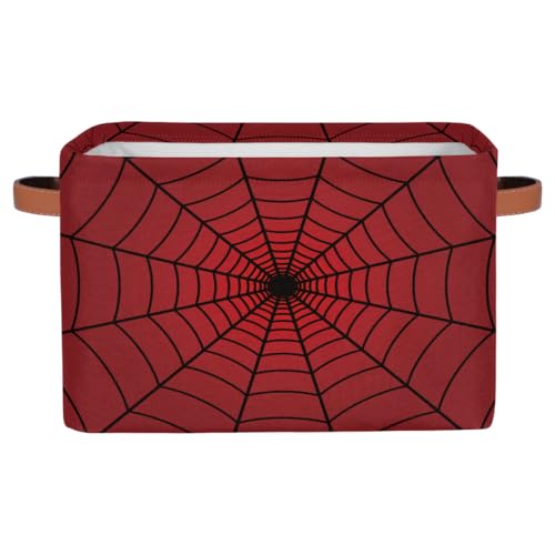 Panier de rangement grande boîte rectangulaire tissu rouge