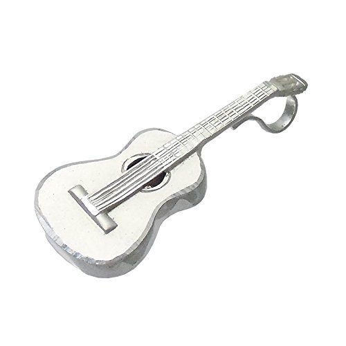 Inmaculada Romero IR Hiszpańskie prawo 925 m srebrny wisiorek 42 mm gitara. [AB0499], Srebro, Bez kamieni szlachetnych