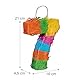 Relaxdays Pinata Zahl 7, Regenbogenpinata Geburtstag, HxBxT: 21cm x 15.5cm x 4cm., Mini Piñata Kinder, zum Befüllen, bunt