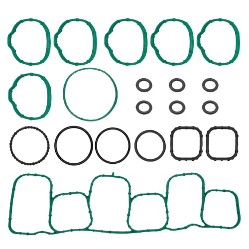 Image of Engine Intake Manifold Gasket Set Fit for Ford Lincoln Vehicle | for Edge Explorer F-150 Flex Taurus Transit-150 250 350 for MKS MKT MKZ MKX 2011-2020 Replace MS97118-1 MS971181