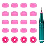 20 PCS Drill Nail Dust Collector Pink Dustproof Protector Caps Nail Art Tools Drill Dust Collector Nail Filer Plastic Cap Nail Art Tools Silicone Dust Stopper for Nail Drill