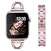 BAITEYOU Band Compatible For Apple Watch Bands 38mm 40mm iwatch Series 5 4 3 2 1 Bands 42mm 44mm For Women Jewelry Metal Wristband Strap,Bracelet Replacement With Bling Diamond X-Link