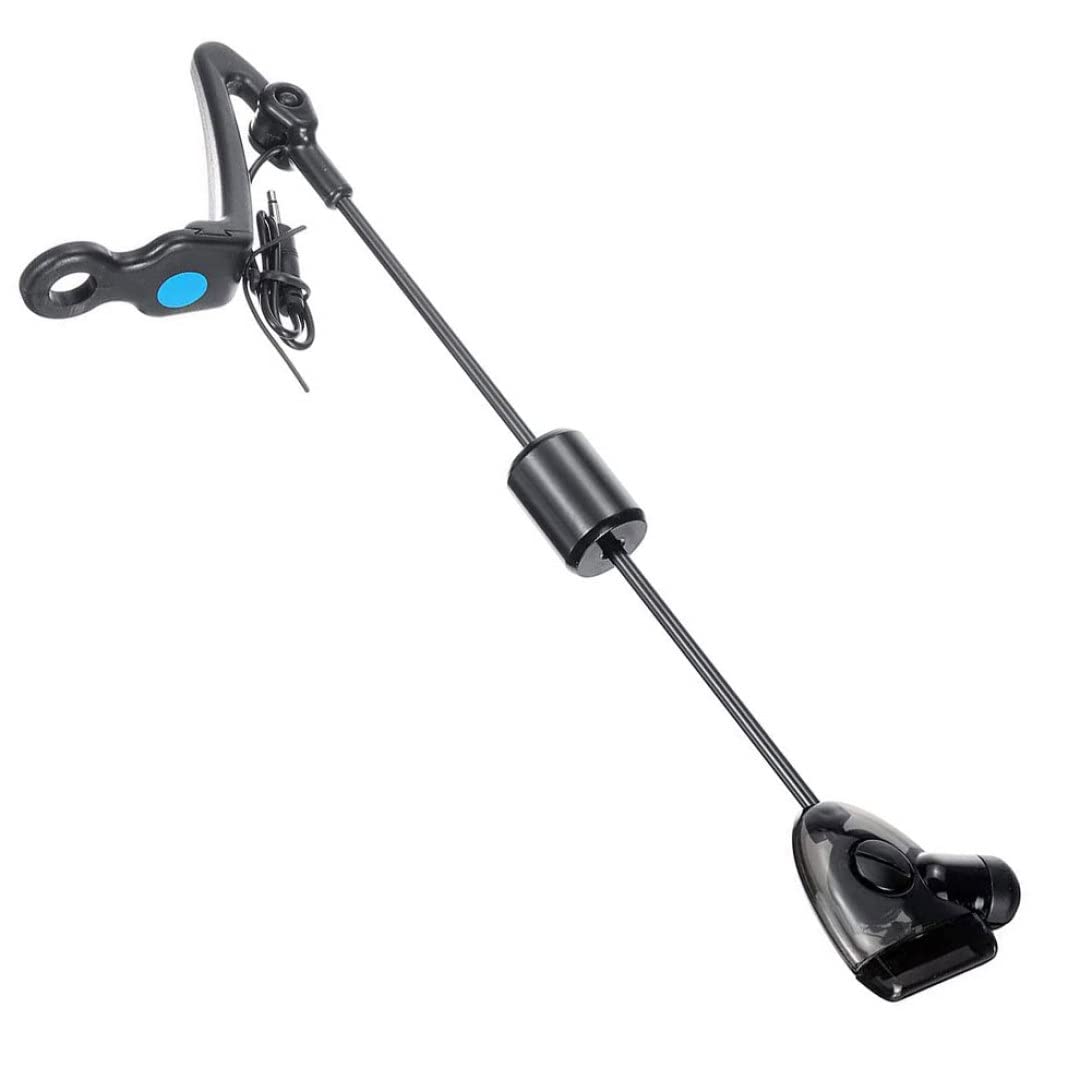 NIDONE Alarma de mordedura indicadora iluminada de Pesca, Alarma de Pesca LED Indicador Iluminado Herramientas de Pesca de Carpas Accesorio en Estuche con Cremallera Negro 4pcs
