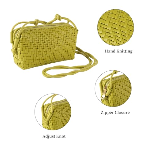 Crossbody Bag for Women Trendy Woven Purse Vegan Leather Small Shoulder Handbags with Strap4