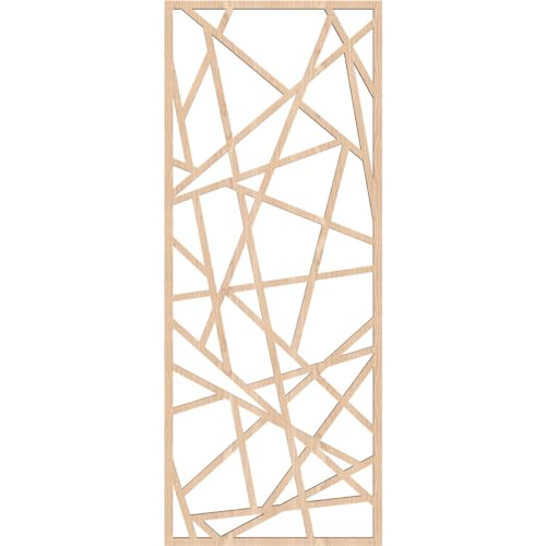 Image of Conway Decorative Pierced Fretwork Wood Wall Panels, 11 3 /8 inchW x 29 3 /8 inchH x 1 /4 inchT, Red Oak