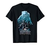 17MARF00218A-001 Marvel Black Panther Collage Silhouette Wakanda Fill T-Shirt