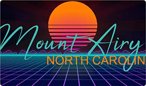 R and R ImportsMount Airy North Carolina 4 X 2.25-Inch Fridge Magnet Retro Neon Design