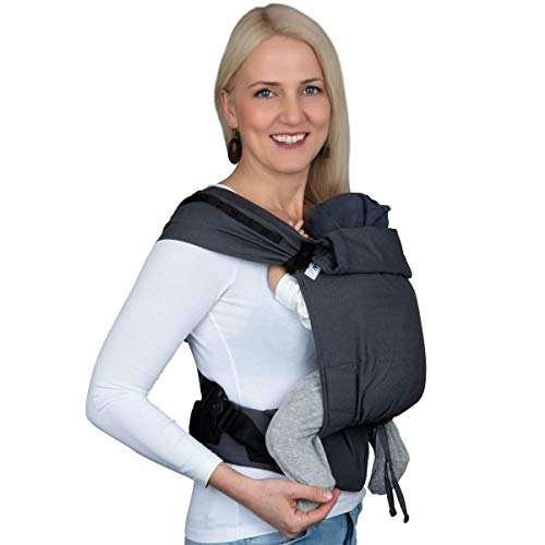 Hoppediz Babydrager Primeo, voor pasgeborenen vanaf de geboorte, buikdrager, rugdrager, 100% biologisch katoen… - Image 6