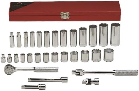 Wright Tool 339 3/8" Drive, 6 Point Standard and Deep Socket Set (31-Piece)
