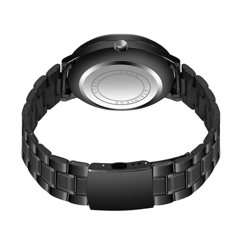 Image of Shocknshop RevolveX Rotating Hollow Wheel Hub Creative Fashion Analog Quartz Stainless Steel Wrist Watch for Men Boys -WCH364
