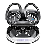 HAOYUYAN Wireless Earbuds Bluetooth 5.3 Headphones with 80H Playback, IPX7 Waterproof Over Ear Buds with LED Power Display for Sports Running Workouts